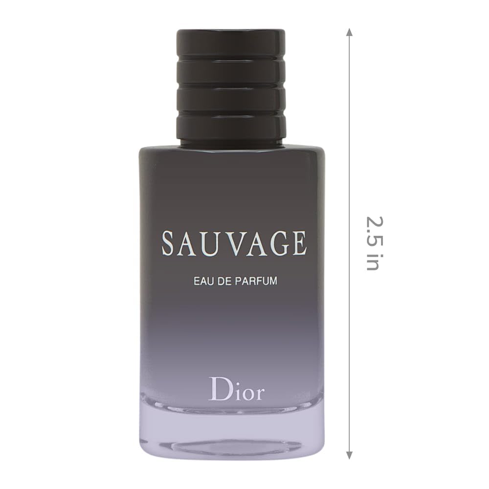Sauvage by Christian Dior for Men 0.34 oz Eau de Parfum Travel Size | Designer men's cologne, luxury mini perfume, pocket size, TSA-friendly, fragrance sampler, gift for him