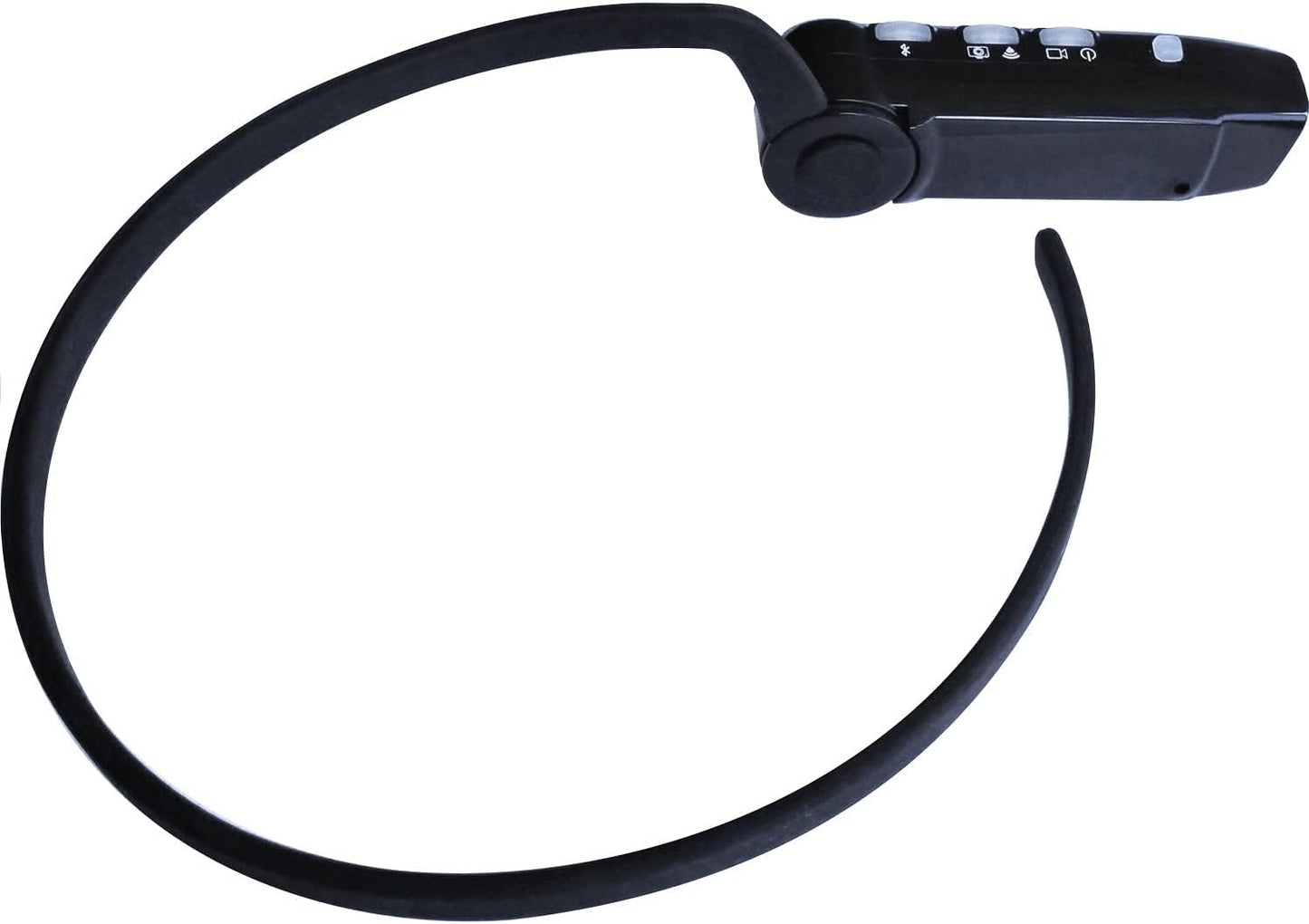 HeadsUp Head Mounted 1080P FHD Wearable Vlog Camera Recorder with APP Control, Hands Free Headband Streaming Camera for Live Display, Hands-Off Music and Phone Calls - Black