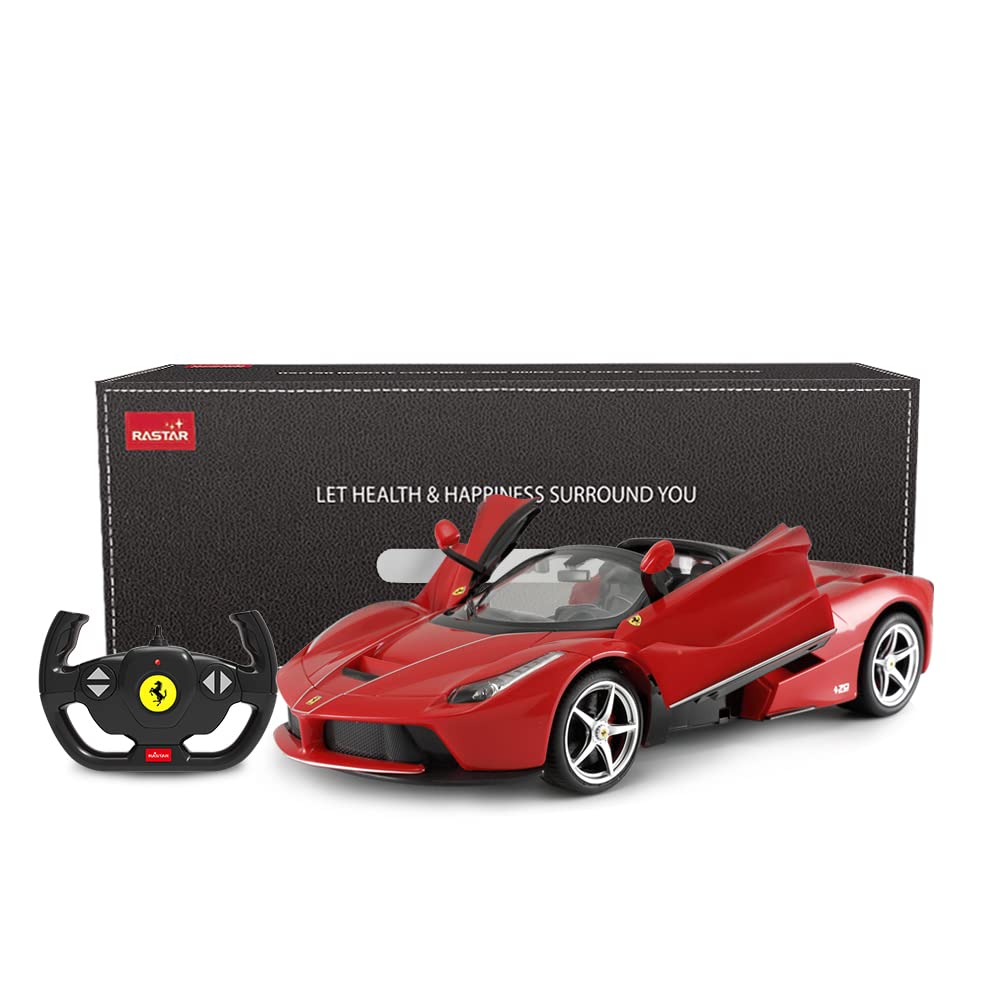 RASTAR RC Car | 1/14 Scale Ferrari LaFerrari Radio Remote Control R/C Toy Car Model Vehicle for Boys Kids, Red