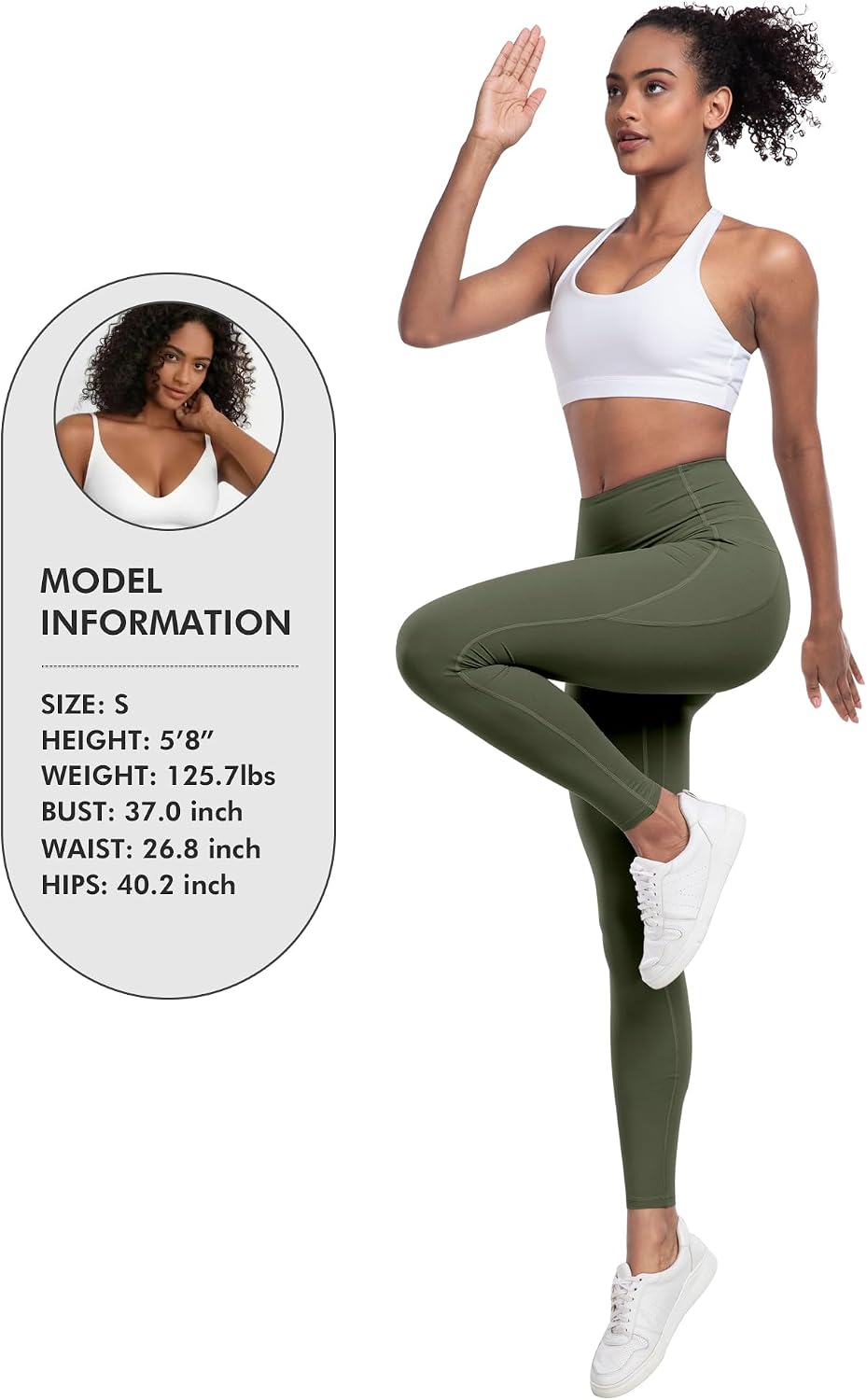 LZYVOO Leggings with Pockets for Women, 6 Packs Soft High Waisted Tummy Control Workout Yoga Pants