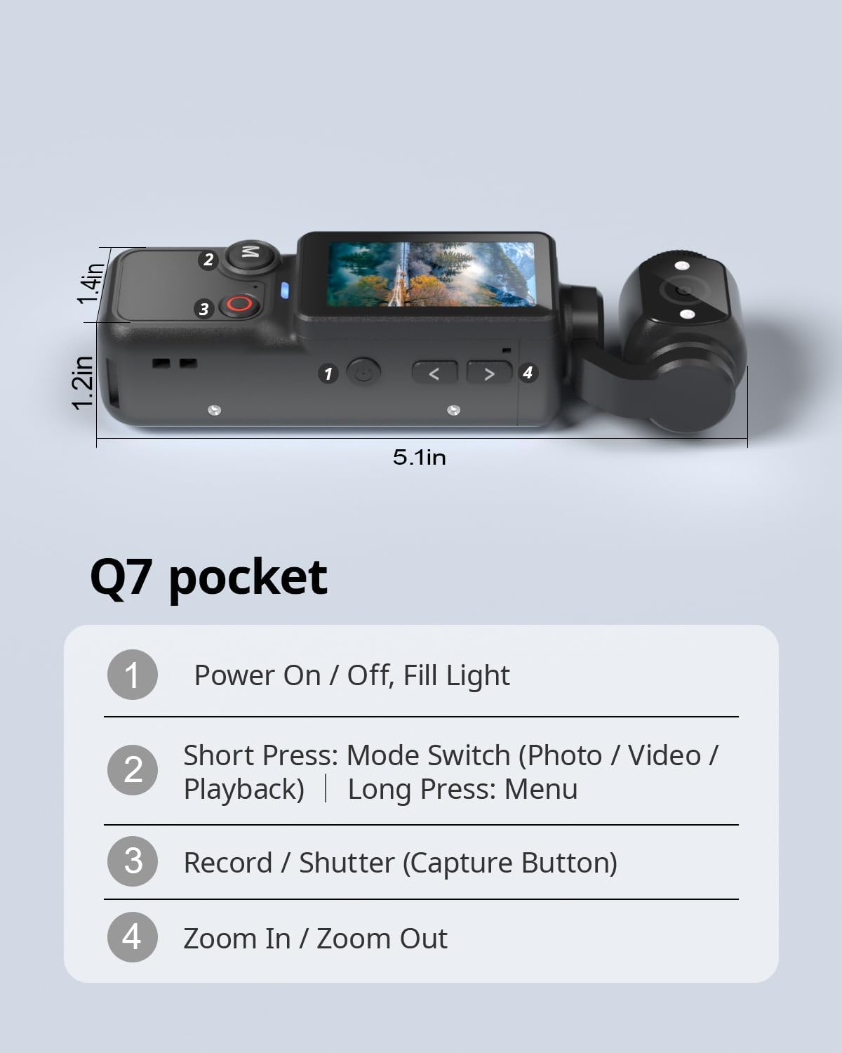 Vlogging Camera, Mini Camcorder, Portable Handheld Video Camera | Mini camcorder with 180° rotating lens, 7-hour battery, 32GB card, one-button recording for travel and daily moments
