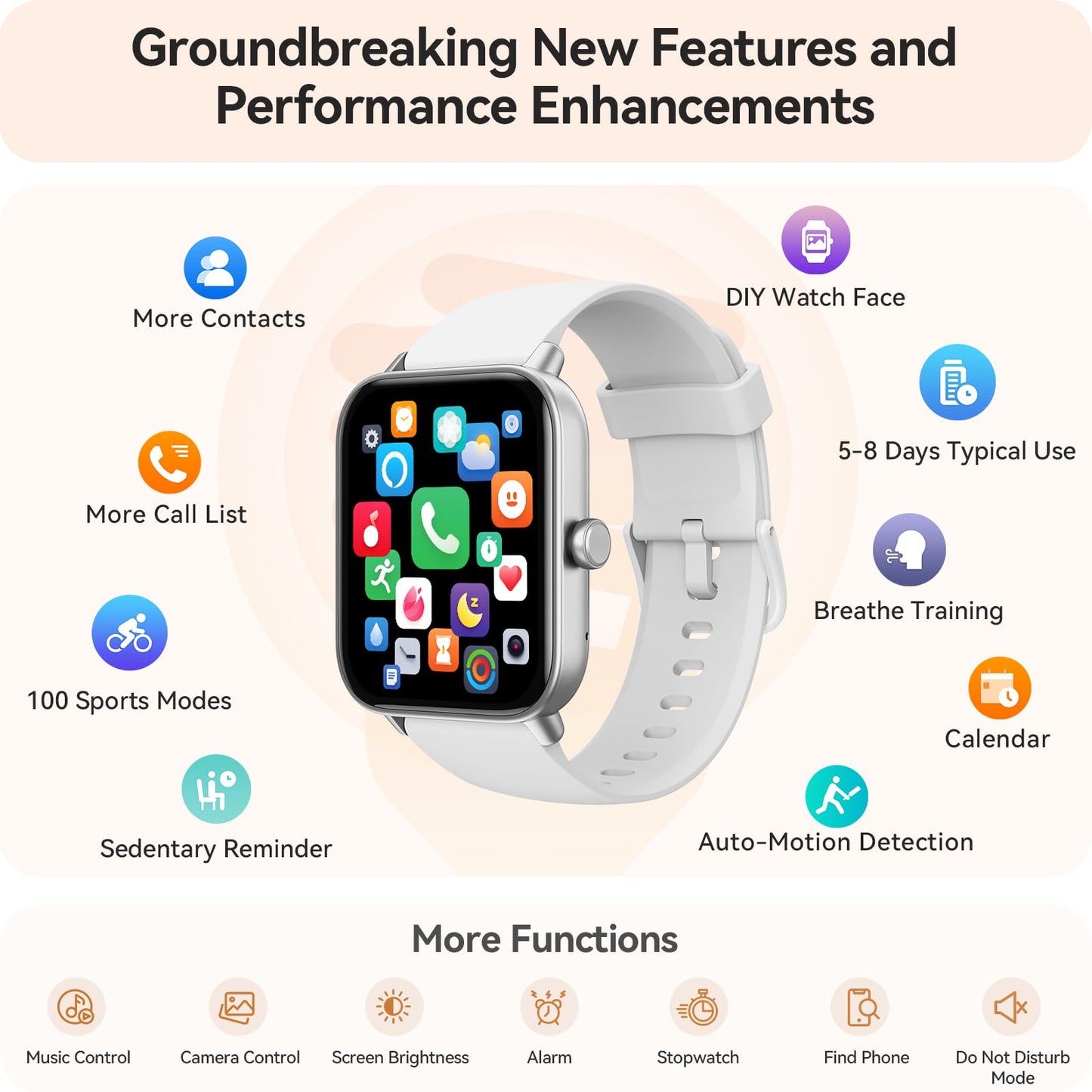 Smart Watch for Women Android & iPhone, Alexa Built-in, IP68 Waterproof Activity Fitness Tracker with Bluetooth Call (Answer/Make), 1.8" Smartwatch with Heart Rate/SpO2/Sleep Monitor, 100+ Sports Mode | Pink