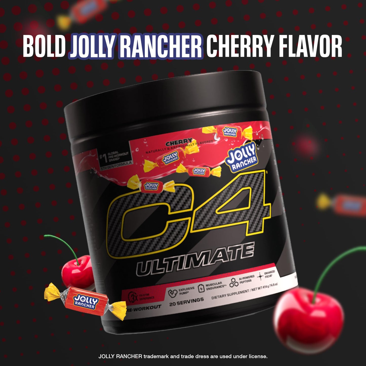 C4 Ultimate Pre Workout Powder Watermelon - Sugar Free Preworkout Energy Supplement for Men & Women - 300mg Caffeine + 3.2g Beta Alanine + 2 Patented Creatines - 20 Servings