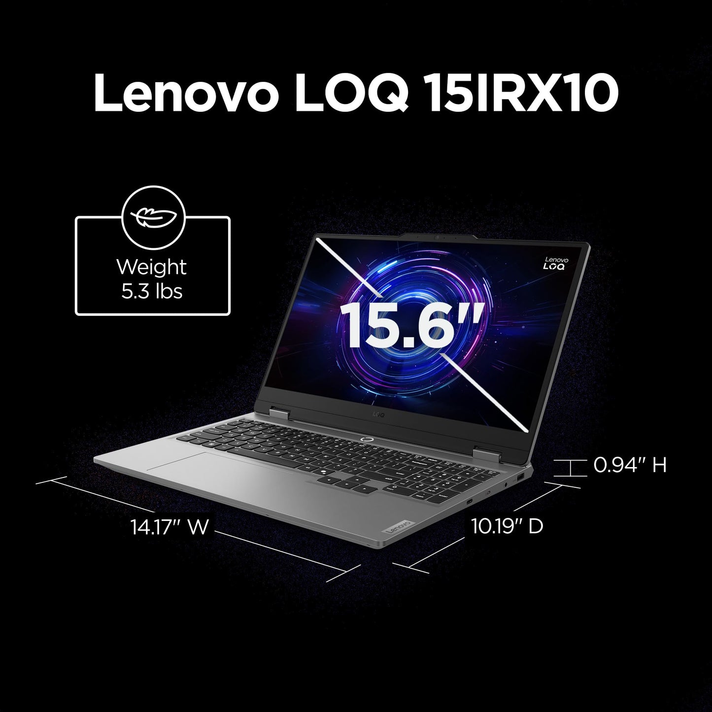 Lenovo Legion LOQ AI-Powered Gaming Laptop - Intel Core i7-13650HX, 15.6" FHD IPS 144Hz Display, GeForce RTX 5050, 16GB Memory, 1TB Storage, G-Sync, Luna Grey