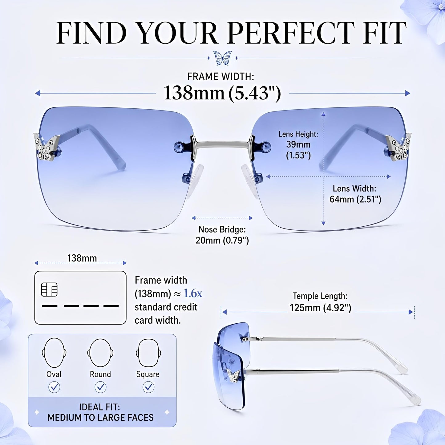 Y2k Sunglasses for Women - Trendy Rimless 2000s Fashion Sun Glasses Rave Shades