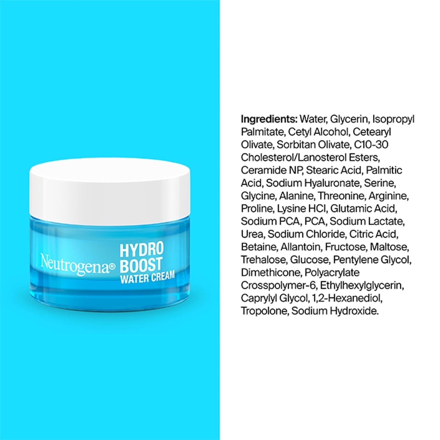 Neutrogena Hydro Boost Hydrating Water Cream Face Moisturizer for Sensitive Skin plus Hydrating Gel Cleanser Alcohol and Fragrance Free Hyaluronic Acid Daily Hydration Routine, 7.8 fl oz