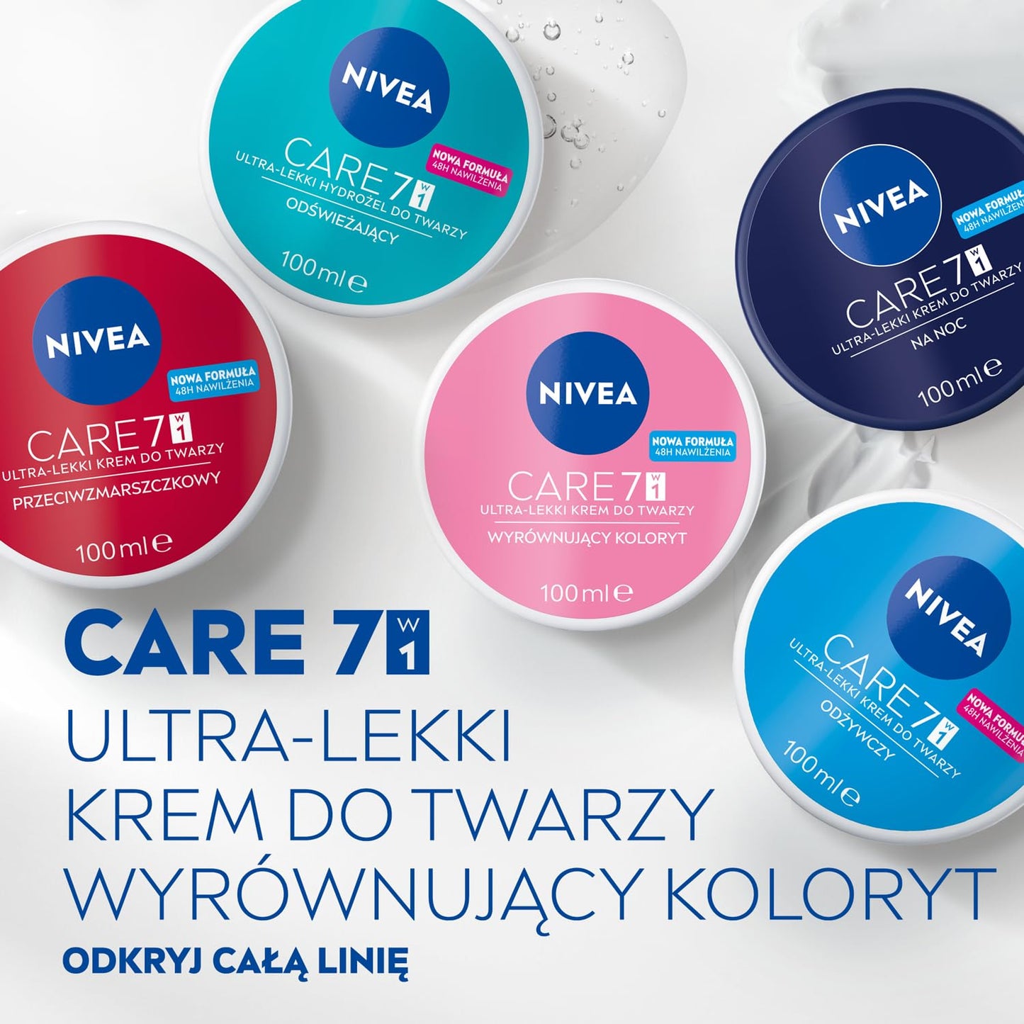 NIVEA Care Lightweight Face Cream for Daily Use, 100 ml Moisturizing Facial Cream with Vitamin E-Infused Formula for Everyday Skin Care Comfort and Everyday Use