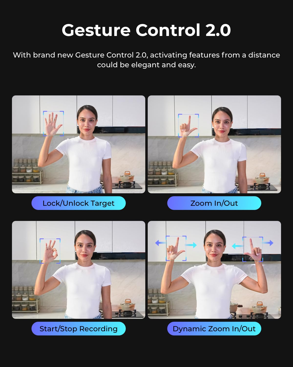OBSBOT Tail Air NDI Streaming Camera 4K, AI Tracking PTZ Camera with Intelligent APP, Gesture Control, HDMI/USB-C/Wireless Webcam, Video Camera Live Stream for YouTube, Church, Worship, Creator, etc.