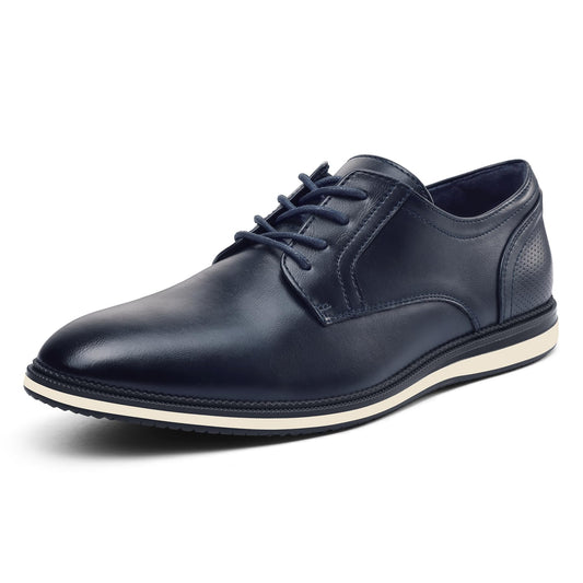 Men's Casual Oxfords Dress Shoes Business Formal Sneakers | oxford style for business, casual &formal events,lightweight non-slip TPR sole,all-day cushioned comfort for long standing