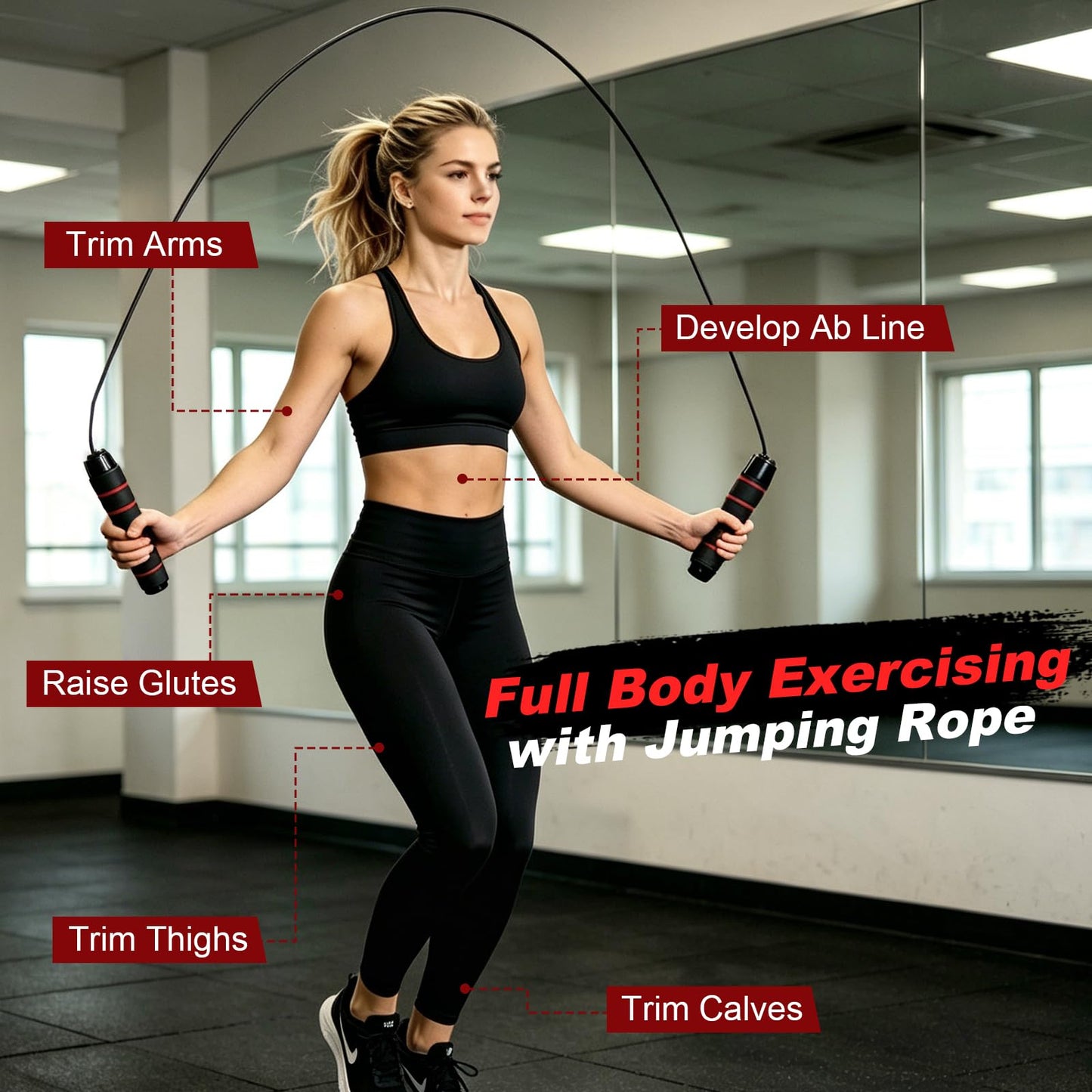 Ab Roller Wheel, 10-In-1 Ab Exercise Wheels Kit with Resistance Bands, Knee Mat, Jump Rope, Push-Up Bar - Home Gym Equipment for Men Women Core Strength & Abdominal Exercise