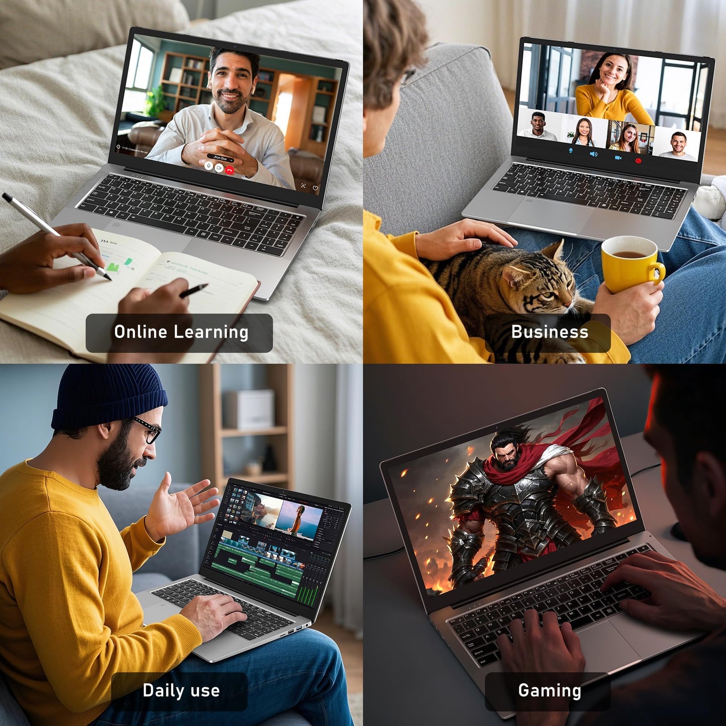 Gaming Laptop, 16 Inch Lap Top Computer 2026 with Ryzen 7 5825U Processor, 16GB DDR4, 1T SSD, Window 11 Pro, Backlit Keyboard, FHD Display 1920*1080P, WiFi 6, HDMI, for Student, Office, Business