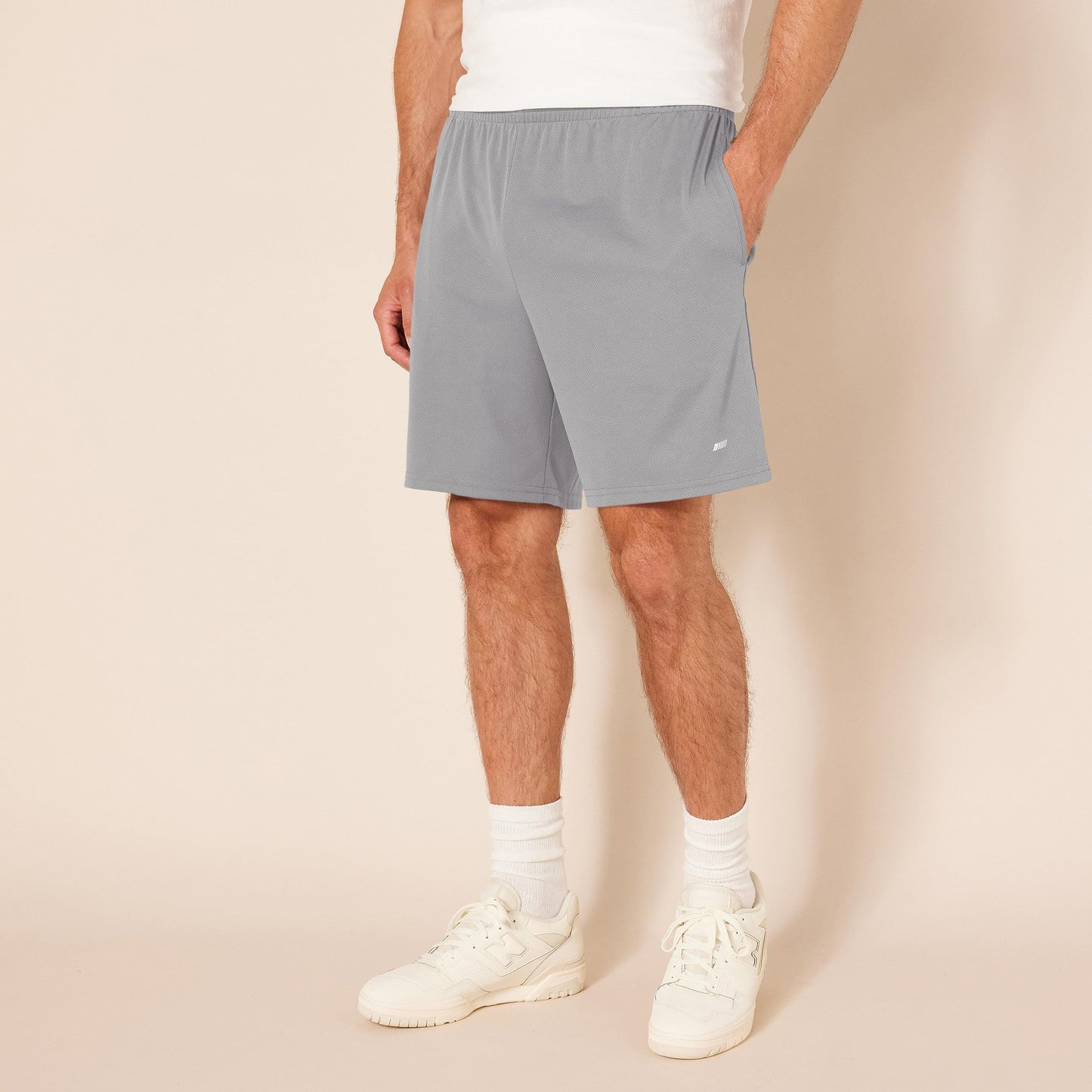 Amazon Essentials Men's Athletic Basketball Gym Shorts, Breathable Moisture Wicking Loose-Fit with Elastic Waist, Pack of 2