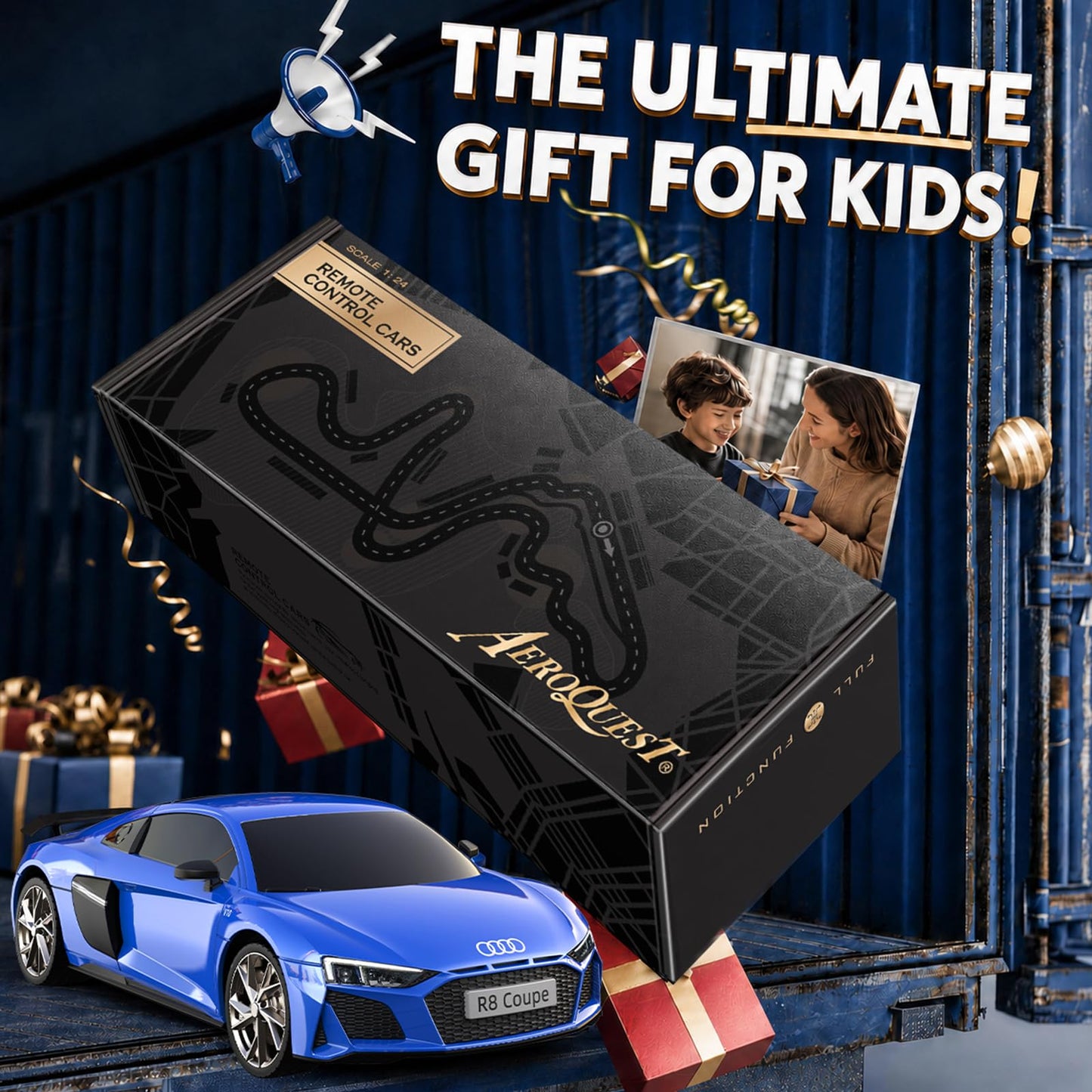 AEROQUEST 1:24 Lamborghini Remote Control Car (Green) | Officially Licensed,Birthday Gift,Toys for ages 3-8,Aventador SVJ Mode,Electric Sport Racing,Hobby RC Cars
