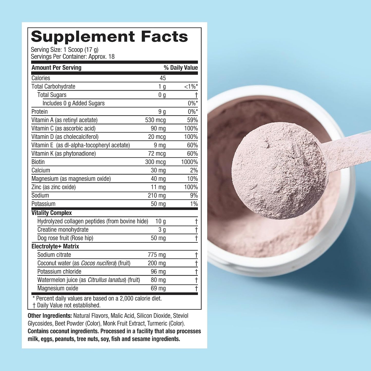 Purely Inspired Collagen Powder for Women & Men, Unflavored (20 Servings) | 20g Hydrolyzed Collagen Peptides Protein Powder - Grass-Fed & Pasture Raised Supports Hair, Nail, Skin, Bone, & Joint Health