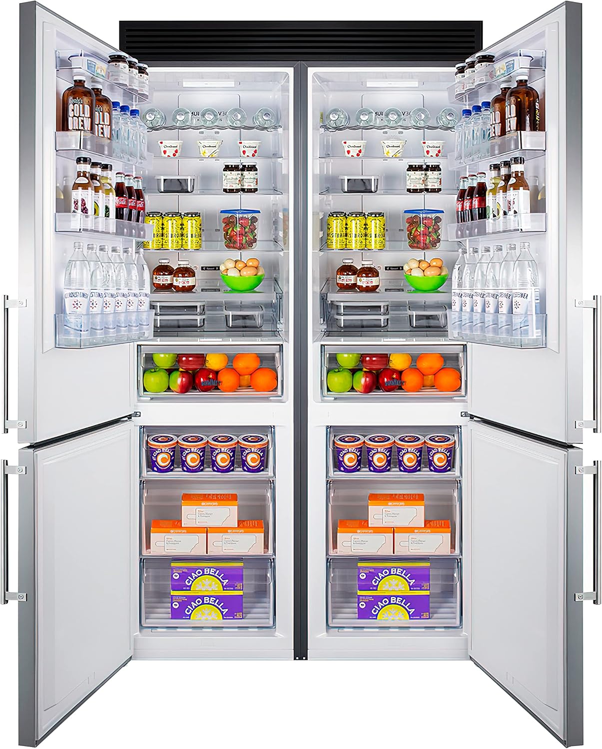 Summit 48" Bottom Refrigerator, Counter Depth Refrigerator-Freezer, French Door, Energy Star, Stainless Steel - FFBF181ES2KIT48