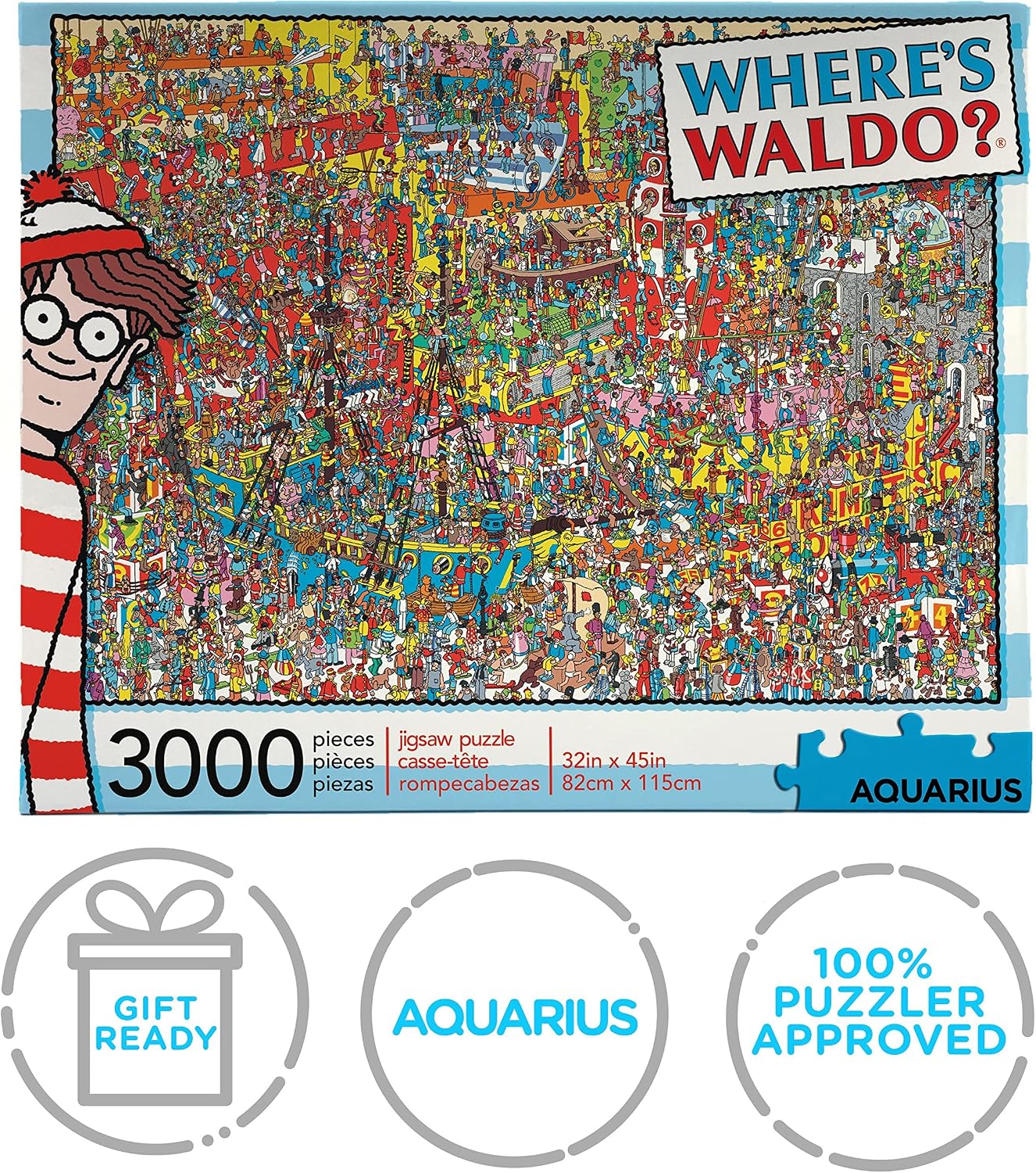 Aquarius Where’s Waldo 3000-Piece Jigsaw Puzzle