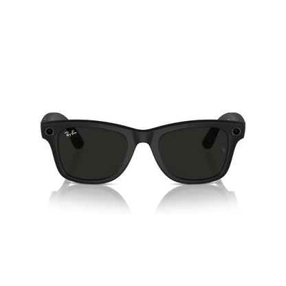 Meta Ray-Ban (Gen 1), Wayfarer Large, Matte Black | Smart AI Glasses for Men, Women — 12 MP Ultra-Wide Camera, Audio, Video Recording, Bluetooth — Polarized Gradient Graphite Lenses — Sunglasses