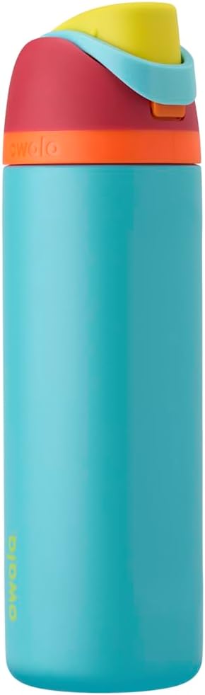 Owala FreeSip Insulated Stainless Steel Water Bottle with Straw, BPA-Free Sports Water Bottle, Great for Travel, 24 Oz, Denim