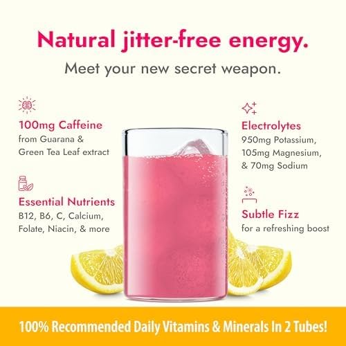 Zipfizz Daily Energy Drink Powder, Blood Orange, 20 Pack | 3-in-1 Sustained Energy, Rapid Hydration, and Essential Vitamins | Sugar-Free | Electrolyte Powder | Contains Vitamin B-12 & Antioxidants