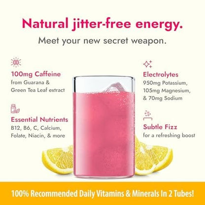 Zipfizz Daily Energy Drink Powder, Blood Orange, 20 Pack | 3-in-1 Sustained Energy, Rapid Hydration, and Essential Vitamins | Sugar-Free | Electrolyte Powder | Contains Vitamin B-12 & Antioxidants