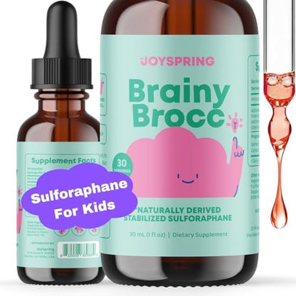 JoySpring Genius Drops and Sulforaphane Supplement for Kids