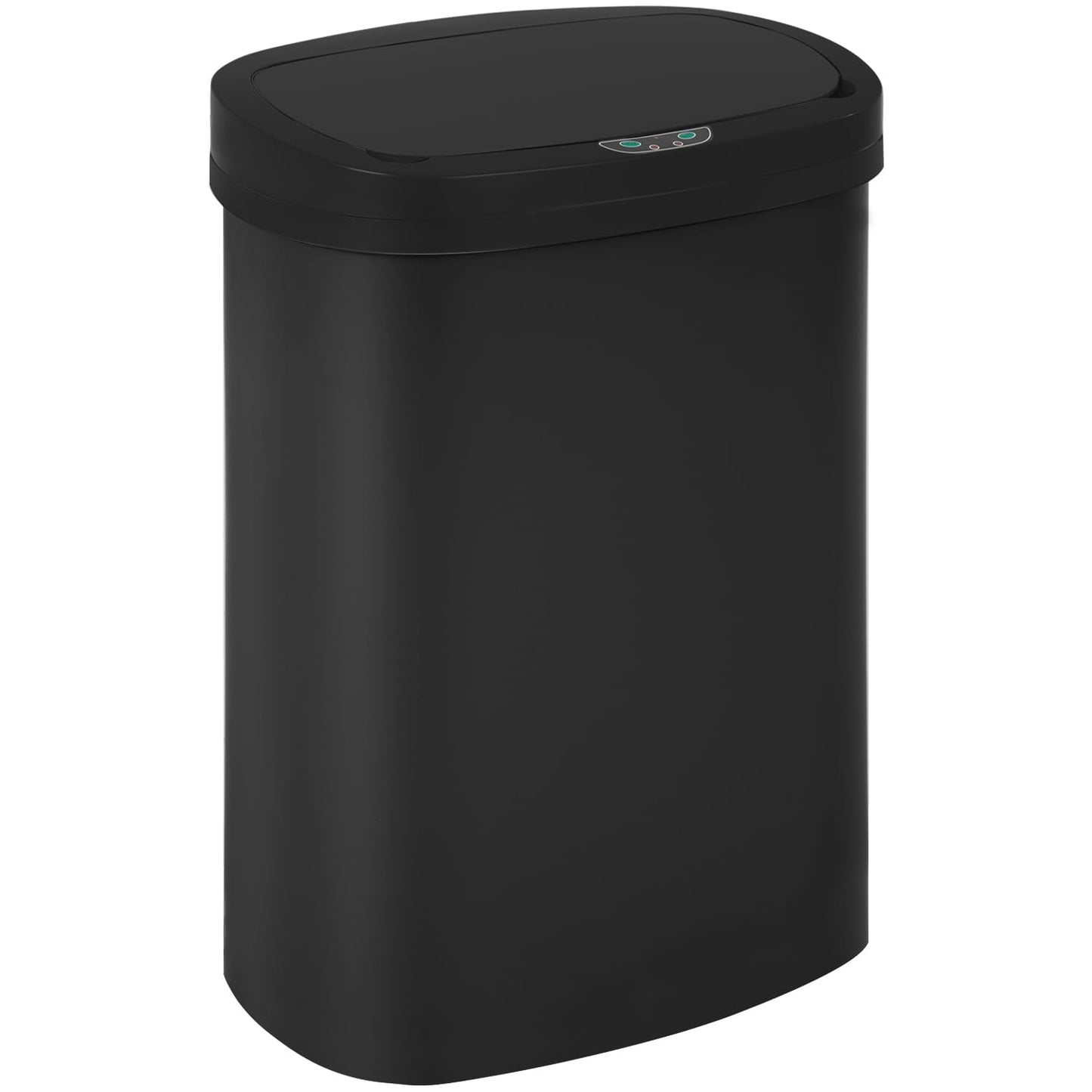 BestOffice | 13 Gallon Trash Can with Lid | Automatic Touchless Garbage Can | Odor Control | Modern Oval Design | Easy to Clean | Stainless Steel | Fits Any Kitchen, Bathroom, Office or Home