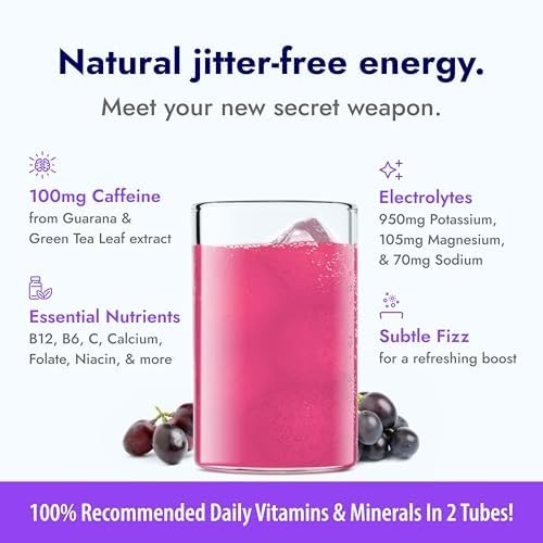 Zipfizz Daily Energy Drink Powder, Blood Orange, 20 Pack | 3-in-1 Sustained Energy, Rapid Hydration, and Essential Vitamins | Sugar-Free | Electrolyte Powder | Contains Vitamin B-12 & Antioxidants