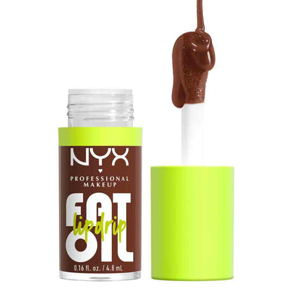 NYX PROFESSIONAL MAKEUP Fat Oil Lip Drip, Moisturizing Lip Oil Gloss, Vegan Tinted Formula, Up to 12 HR Hydration - Supermodel (Shimmering Magenta)