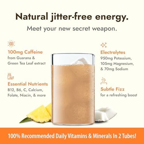 Zipfizz Daily Energy Drink Powder, Blood Orange, 20 Pack | 3-in-1 Sustained Energy, Rapid Hydration, and Essential Vitamins | Sugar-Free | Electrolyte Powder | Contains Vitamin B-12 & Antioxidants