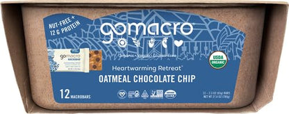 GoMacro MacroBar Organic Vegan Protein Bars - Coconut + Almond Butter + Chocolate Chips (2.3 Ounce Bars, 12 Count)
