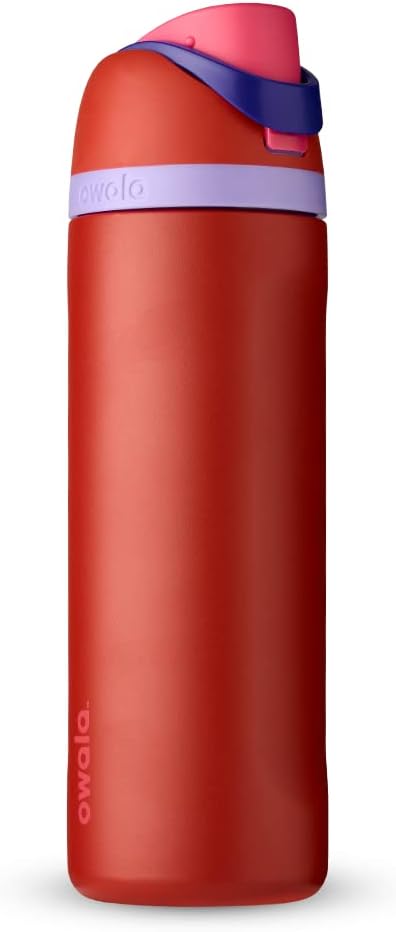 Owala FreeSip Insulated Stainless Steel Water Bottle with Straw, BPA-Free Sports Water Bottle, Great for Travel, 24 Oz, Denim
