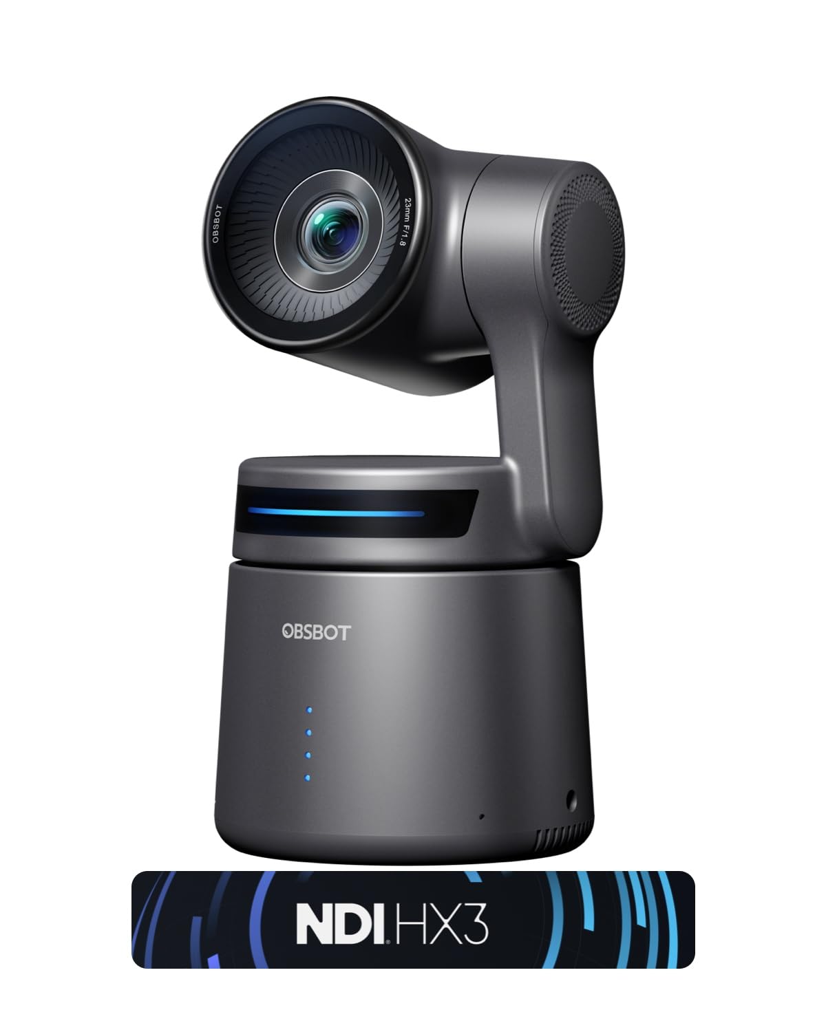OBSBOT Tail Air NDI Streaming Camera 4K, AI Tracking PTZ Camera with Intelligent APP, Gesture Control, HDMI/USB-C/Wireless Webcam, Video Camera Live Stream for YouTube, Church, Worship, Creator, etc.
