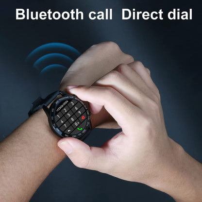 Men Smart Watch for Android iOS, Bluetooth Calls Voice Chat with Heart Rate/Sleep Monitor Fitness Tracker, 1.3" Full Touch Screen IP67 Waterproof Stainless Steel Activity Tracker for Men