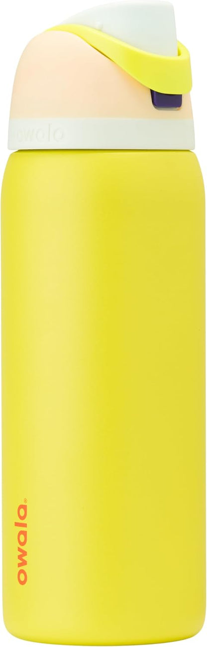Owala FreeSip Insulated Stainless Steel Water Bottle with Straw, BPA-Free Sports Water Bottle, Great for Travel, 24 Oz, Denim