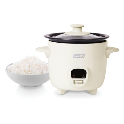 Dash Mini Rice Cooker | Small Rice Maker, 2 Cups Cooked / 1 Cup Uncooked, Ceramic Nonstick Removable Pot, Keep Warm Function, Compact and Portable for Dorm, Travel, Single Serve, Aqua
