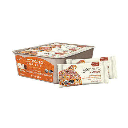 GoMacro MacroBar Organic Vegan Protein Bars - Coconut + Almond Butter + Chocolate Chips (2.3 Ounce Bars, 12 Count)