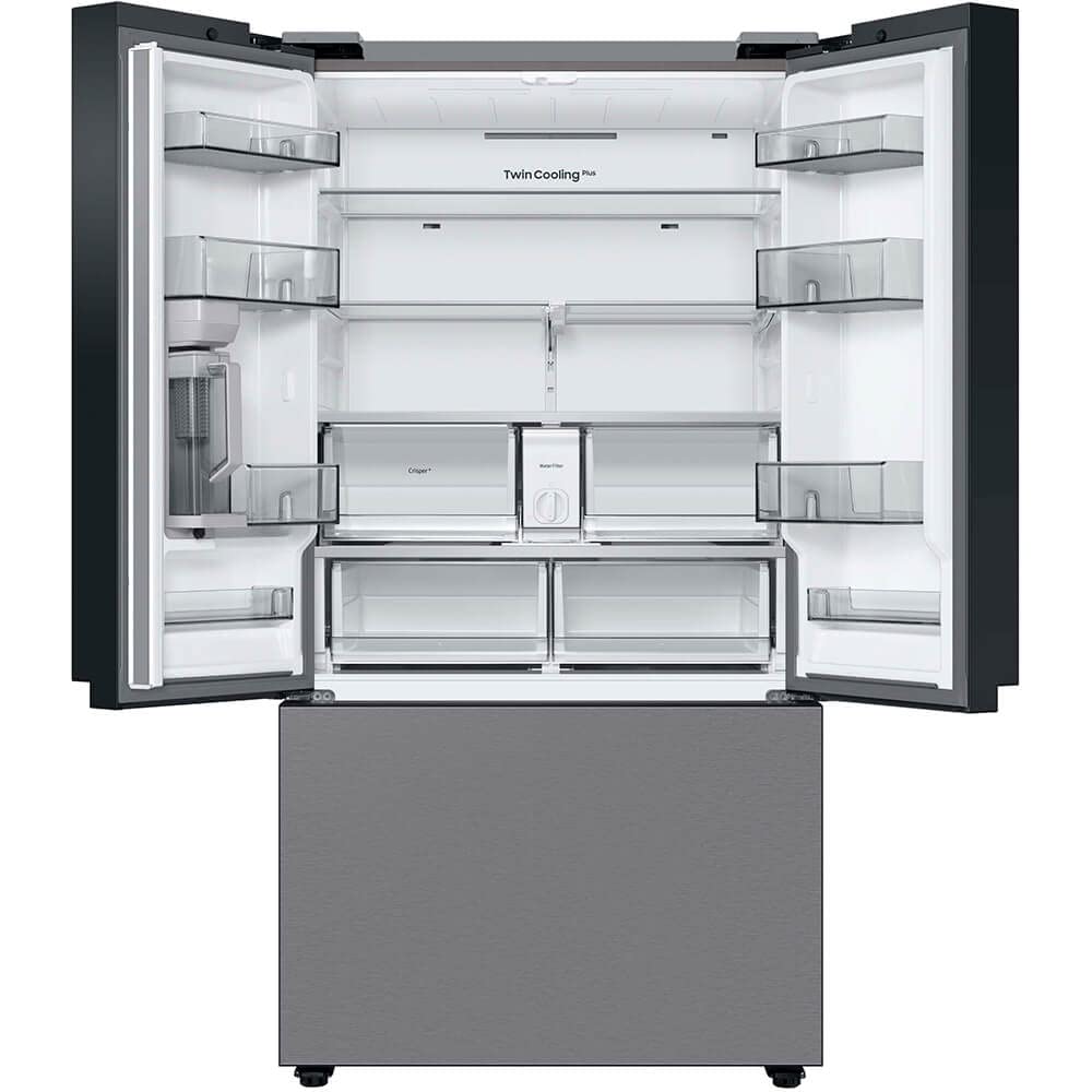 Samsung 17.5 cu. ft. Smart Counter Depth 3-Door French Door Refrigerator, Stainless Steel, RF18A5101SR/AA