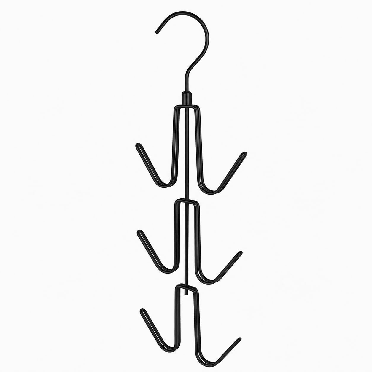 ZEDODIER 2 Pack Purse Organizer for Closet, Heavy-Duty Hanging Purse Hanger Closet Holds Up to 12 Purses, Metal Rotating Space Saving Bag Holder Handbag Storage Hook Backpack Rack, Silver