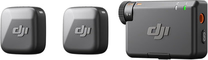 DJI Mic Mini (2 TX + 1 RX), Ultralight, Detail-Rich Audio | Noise Cancelling, Automatic Limiting, Wireless Microphone for Camera/iPhone/Android, Vlog, Streaming, 400m Transmission