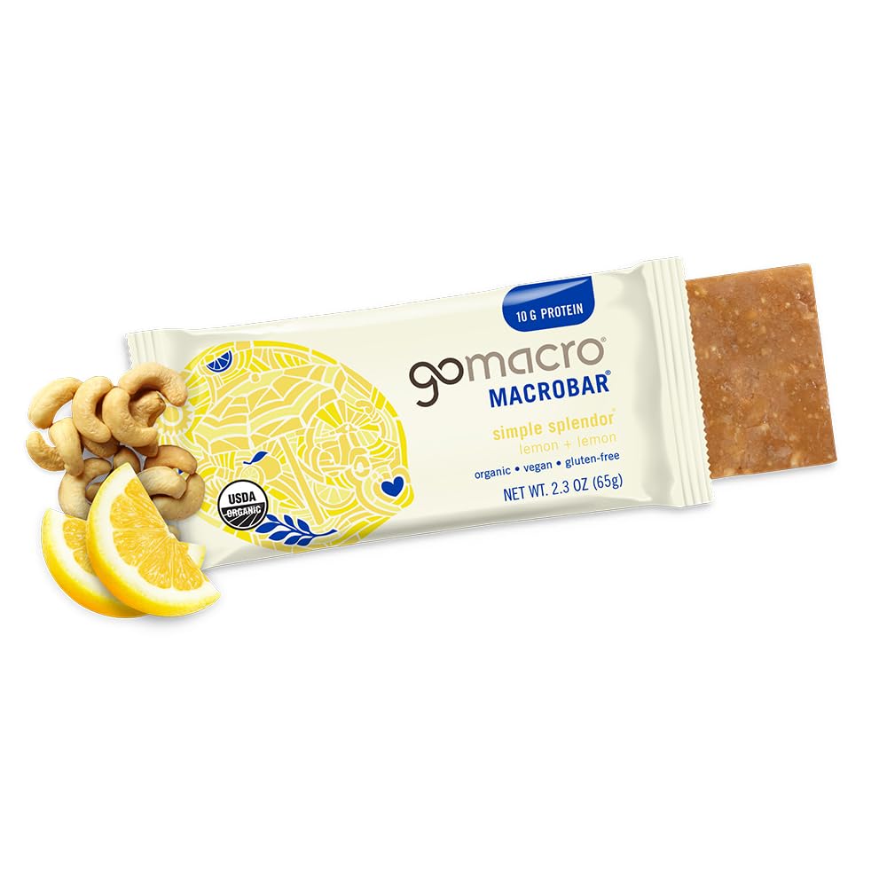 GoMacro MacroBar Organic Vegan Protein Bars - Coconut + Almond Butter + Chocolate Chips (2.3 Ounce Bars, 12 Count)
