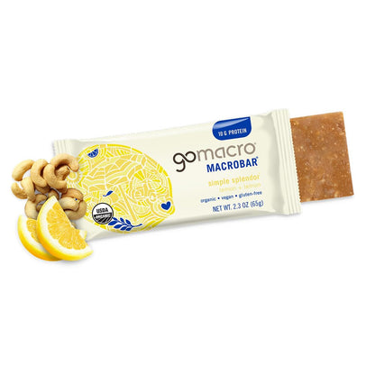 GoMacro MacroBar Organic Vegan Protein Bars - Coconut + Almond Butter + Chocolate Chips (2.3 Ounce Bars, 12 Count)