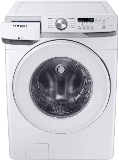 Samsung 4.5 cu. ft. High Efficiency Front Load Washer with Vibration Reduction Technology+, White, WF45T6000AW/A5 | Vibration Reduction Technology+