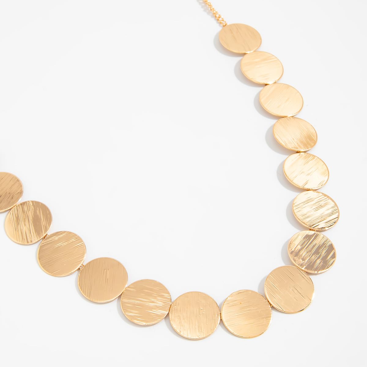 Gold Choker Necklace for Women Chunky Gold Disc Chains Necklace Bold Statement Geometric Round Disc Choker Necklaces Charm Prom Jewelry Accessories