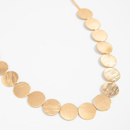 Gold Choker Necklace for Women Chunky Gold Disc Chains Necklace Bold Statement Geometric Round Disc Choker Necklaces Charm Prom Jewelry Accessories