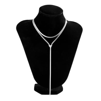 GIGB PBDK Chunky Gold Choker Necklace for Women,Trendy Silver Statement Necklace Long Snake Chain Drop Necklace,Charm Prom Body Jewelry Accessories Gifts