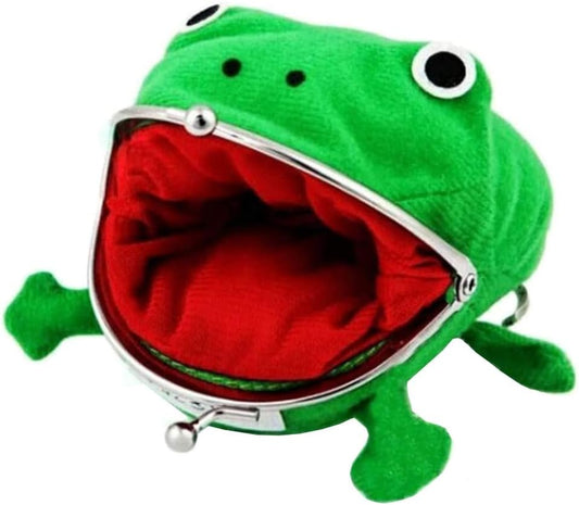Frog Wallet Anime Cartoon Wallet Coin Purse Manga Flannel Wallet Cute Funny Plush Toy (Anime Frog)