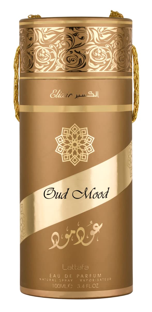 Lattafa Perfumes Oud Mood Elixir for Unisex Eau de Parfum Spray, 3.4 Ounce