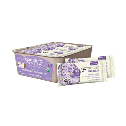 GoMacro MacroBar Organic Vegan Protein Bars - Coconut + Almond Butter + Chocolate Chips (2.3 Ounce Bars, 12 Count)