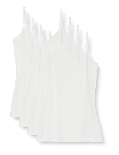 Amazon Essentials Women's Slim-Fit V-Neck Cami, Pack of 4