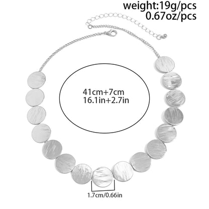 Gold Choker Necklace for Women Chunky Gold Disc Chains Necklace Bold Statement Geometric Round Disc Choker Necklaces Charm Prom Jewelry Accessories